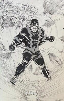 11x17 Black Bolt Original Art By David Jaxon Inhumans Fantastic Four