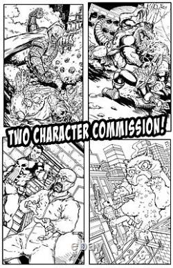 11x17 COMMISSION 1 OR 2 CHARACTERS CHRIS MCJUNKIN ORIGINAL ART DISCOUNTED