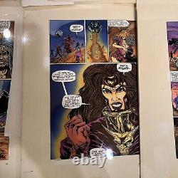 14x pages OBLVION #3 Comico ART 1990s rare COLOR Artist transparencies Comics