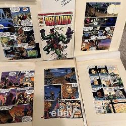 14x pages OBLVION #3 Comico ART 1990s rare COLOR Artist transparencies Comics