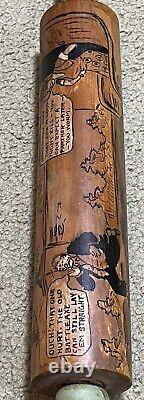1940s RARE 1/1 BRINGING UP FATHER COMIC Art Custom Rolling Pin By GEORGE McMANUS