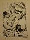 1966 Jack Kirby & Vince Colletta Thor Drawing Signed