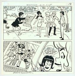 1968 Swing with Scooter #15 DC Comic Teen Comedy Original Art SIGNED The Beatles