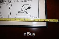 1973 Charles Schulz SIGNED ORIGINAL PEANUTS Daily Comic Strip Art SNOOPY