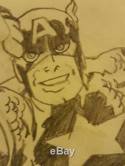 1975 Jack Kirby Captain America & Bucky Commission Art NO-RES-AUCTION