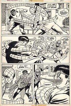 1977 SPIDERMAN vs DOCTOR OCTOPUS! SPIDEY SS #21 ORIGINAL ART PAGE MARVEL COMICS