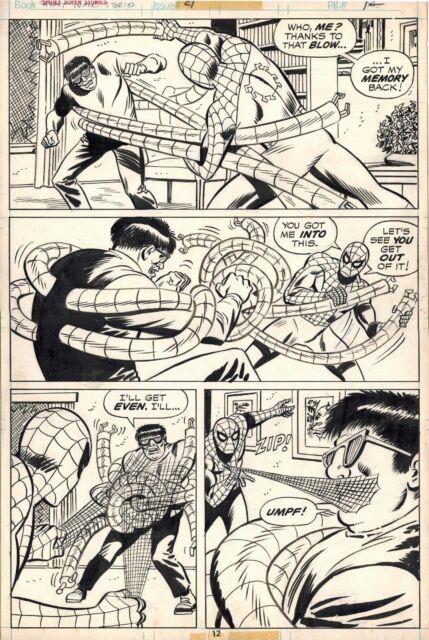 1977 Spiderman Vs Doctor Octopus! Spidey Ss #21 Original Art Page Marvel Comics