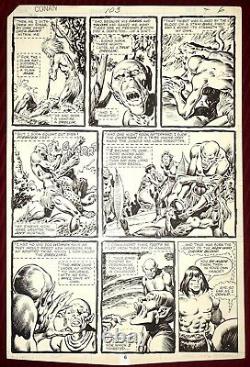 1979 Original Marvel Comic Art Page Conan #103 John Buscema / Ernie Chan
