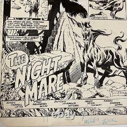 1980s DC NEW TALENT SHOWCASE #11 Original Splash Art TOM GRINDBERG The Nightmare