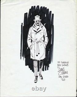1986 Dave Gibbons Rorschach Watchmen Original Art Full-figure Pinup Alan Moore