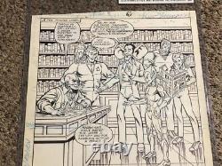 1986 Silver Hawks # 4 Page 4 Original 11 x 14 Comic Art Full 3/4 Team Panel