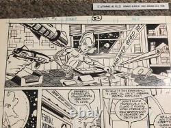 1986 Silver Hawks # 6 Page 22 Original 11 x 14 Comic Art Copper Kid Fastback