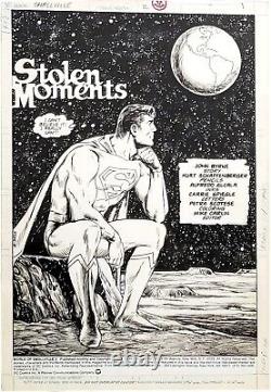 1988 Superman World of Smallville #2 Original Splash Title Page DC Comic Art