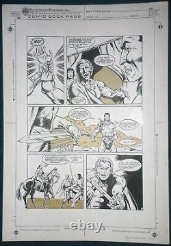 1989 Battle Axe #1 Original Comic Art Page Large Artwork Battleaxe Fight Action
