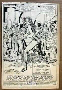 1989 Wonder Woman V2 #30 Original Art Splash Page Marrinan / Perez / DC Comics