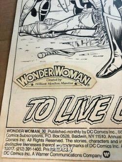 1989 Wonder Woman V2 #30 Original Art Splash Page Marrinan / Perez / DC Comics