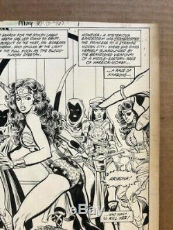 1989 Wonder Woman V2 #30 Original Art Splash Page Marrinan / Perez / DC Comics