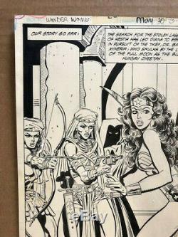 1989 Wonder Woman V2 #30 Original Art Splash Page Marrinan / Perez / DC Comics