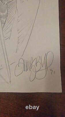 1991 Tim Vigil Original Art Sketch Drawing 14 x 11, Claire with M, Jaspers Faust