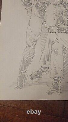 1991 Tim Vigil Original Art Sketch Drawing 14 x 11, Claire with M, Jaspers Faust