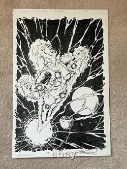 1993 Malibu Comics GEORGE PEREZ Ultraverse BREAK-THRU Poster ORIGINAL ART Marvel