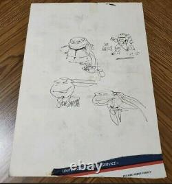 1993 Original Comic Art Teenage Mutant Ninja Turtles 58 Peter Laird Signed TMNT