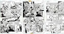1994 DC Comics Gunfire Original Comic Art Pages 3 Consecutive Page Lot Artwork