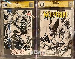 2 Jim Lee Sketch Cover Covers Cgc 9.8 X-men and Wolverine #1 Signed and Sketched