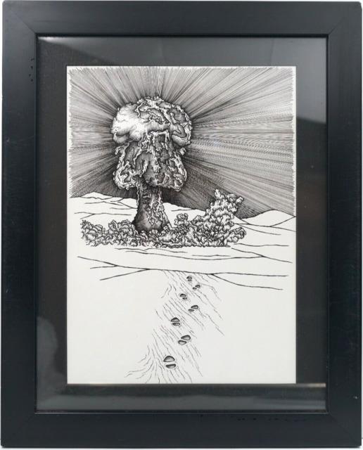 2008 Original Comic Art By Scott Griffin Nuclear Blast Ink Drawing Framed