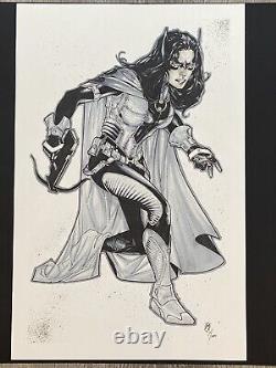 2014 NYCC Huntress 11x17 Original Color Art Commission by Matthew Clark