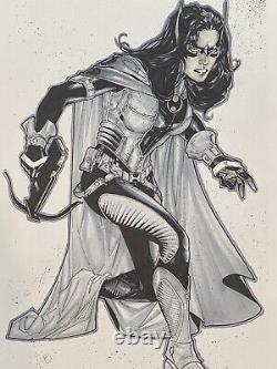 2014 NYCC Huntress 11x17 Original Color Art Commission by Matthew Clark