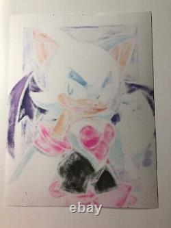 2020 Original Comic Art 6x8 (ROUGE THE BAT) Matt Herms SEGA Signed Sonic Archie