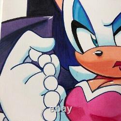 2020 Original Comic Art 6x8 (ROUGE THE BAT) Matt Herms SEGA Signed Sonic Archie