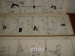 (4) LITTLE BROTHER HUGO, BILL PERRY ORIGINAL COMIC STRIP ART, 1954, lot20