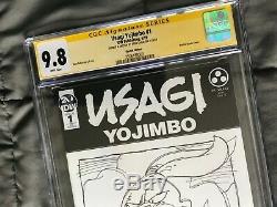9.8 CGC ss STAN SAKAI Original Art USAGI YOJIMBO # 1 Sketch variant SIGNED tmnt