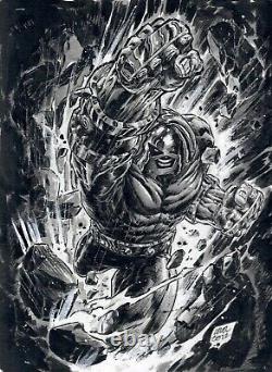 9x12 Juggernaut Original Comic Art by Brian Level X-Men