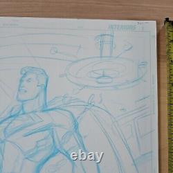 AARON LOPRESTI original art 11×17 Prelim SUPERMAN & LOIS LANE Sketch DC 2002