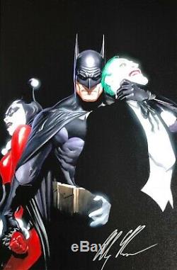 ALEX ROSS new MIND IF I CUT IN Mini Canvas SIGNED Batman Harley Joker COA