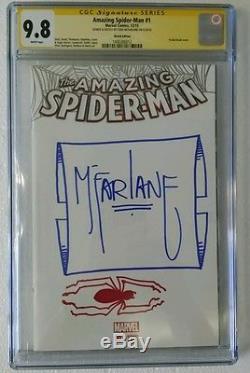 Amazing Spiderman 1 Todd Mcfarlane Original Art Sketch Cgc Signature Series 9.8