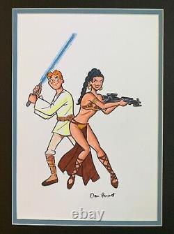 ARCHIE as LUKE, VERONICA as PRINCESS LEIA Org. Art DAN PARENT Signed. STAR WARS