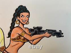 ARCHIE as LUKE, VERONICA as PRINCESS LEIA Org. Art DAN PARENT Signed. STAR WARS