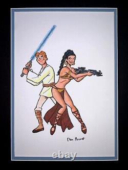 ARCHIE as LUKE, VERONICA as PRINCESS LEIA Org. Art DAN PARENT Signed. STAR WARS