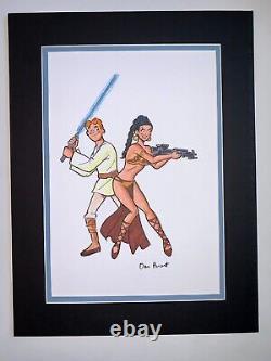 ARCHIE as LUKE, VERONICA as PRINCESS LEIA Org. Art DAN PARENT Signed. STAR WARS