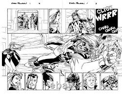Aaron Lopresti X-Men Thunderbird Issue 1 Pages 2-3 Splash page Original art