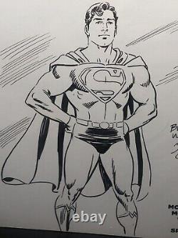 Action Comics Superman original sketch Art On Blank cover by Artist Jerry Ordway