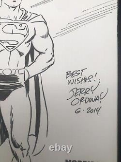 Action Comics Superman original sketch Art On Blank cover by Artist Jerry Ordway