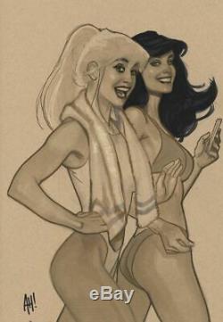 Adam Hughes Original Cover Art Betty Veronica Sketch Mignola Jim Lee Mcfarlane