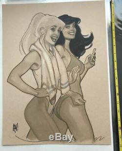 Adam Hughes Original Cover Art Betty Veronica Sketch Mignola Jim Lee Mcfarlane