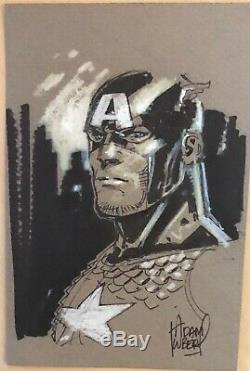 Adam Kubert Captain America 6x4 original art