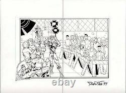 Adventures Of Spider-man Original Comic Art Double Page Splash Spiderman Marvel